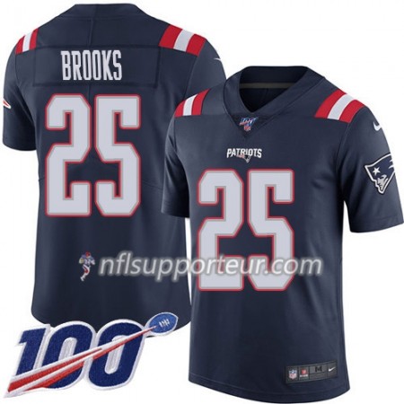 Maillot Homme New England Patriots Terrence Brooks 25 Nike Navy 100th